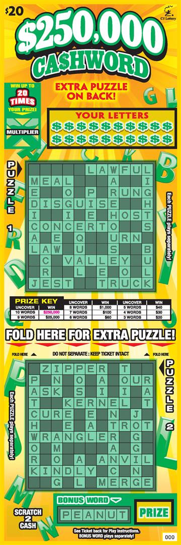 $250,000 CASHWORD image