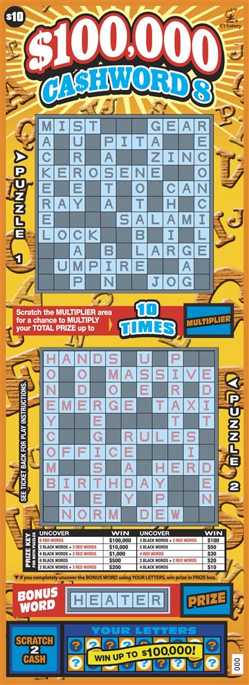 $100,000 CASHWORD 8 image