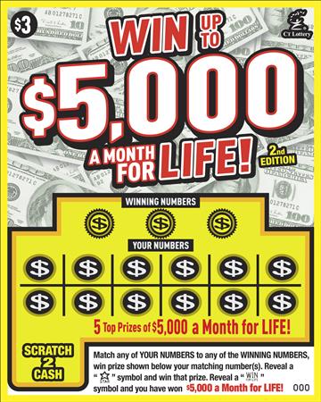 WIN UP TO $5,000 A MONTH FOR LIFE 2ND ED. image