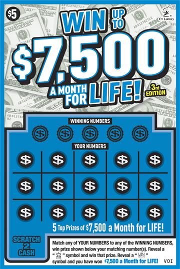 WIN UP TO $7,500 A MONTH FOR LIFE 3RD ED image