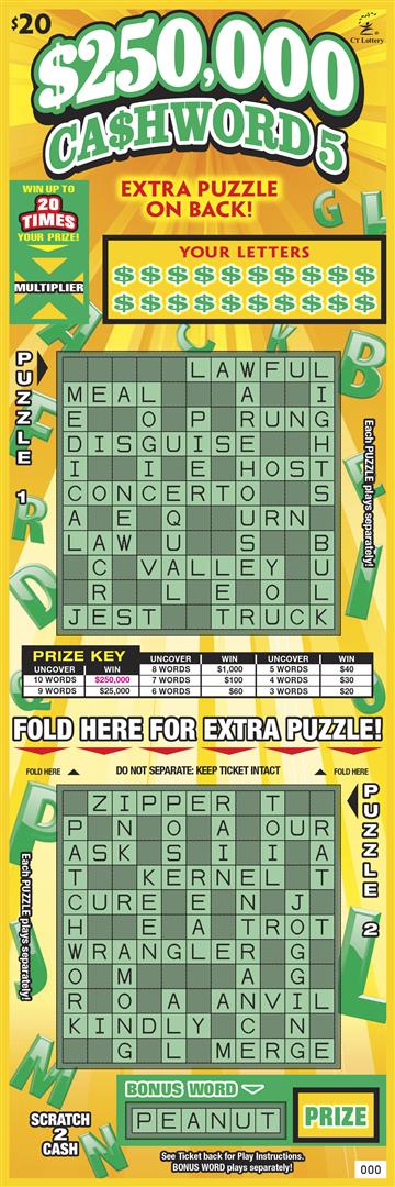 $250,000 CASHWORD 5 image