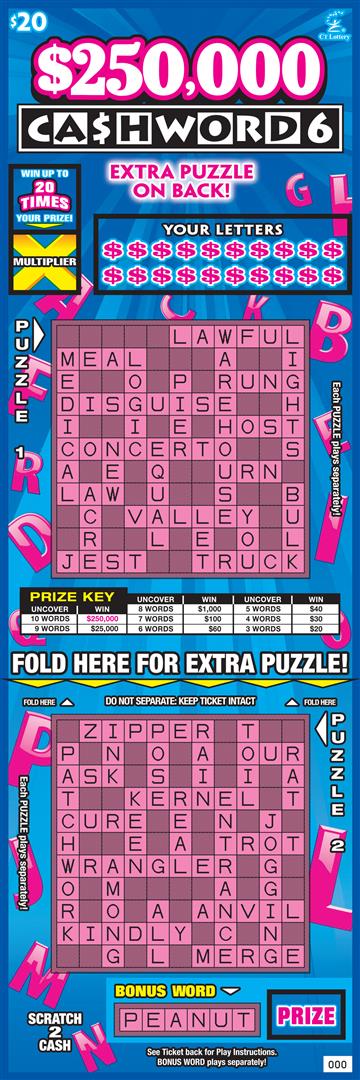 $250,000 CASHWORD 6 image