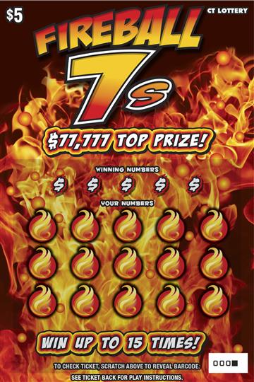 FIREBALL 7S scratch-off ticket