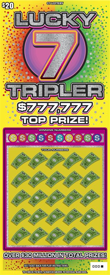 LUCKY 7 TRIPLER scratch-off ticket