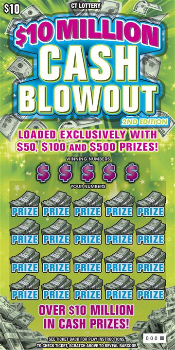 $10 MILLION CASH BLOWOUT 2ND EDITION scratch-off ticket