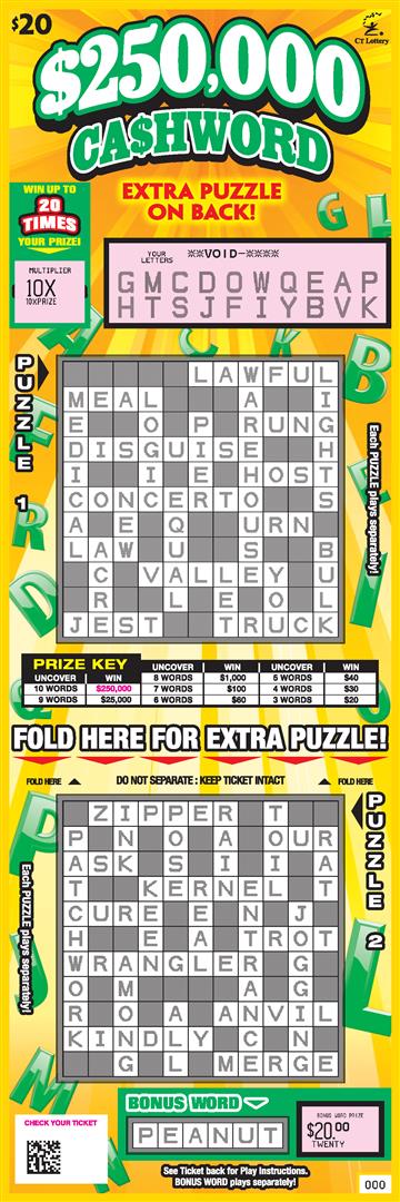 $250,000 CASHWORD rollover image