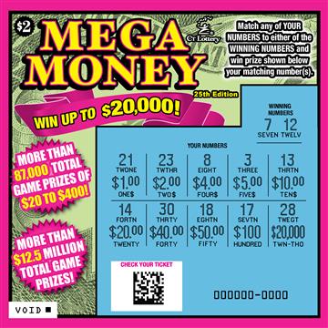 MEGA MONEY 25TH EDITION rollover image