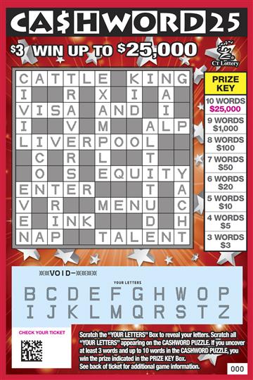 CASHWORD 25 rollover image