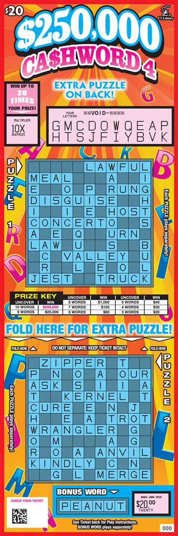 $250,000 CASHWORD 4 rollover image