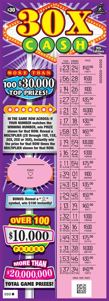 30X Cash 9th Edition rollover image
