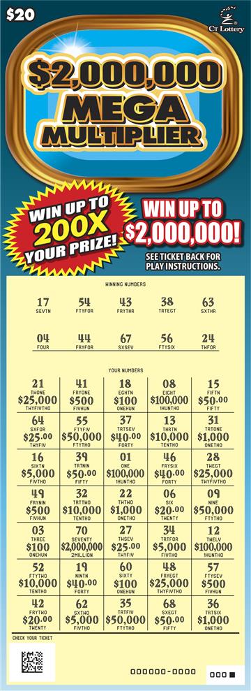 $2,000,000 MEGA MULTIPLIER rollover image