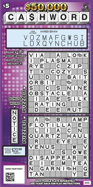 $50,000 Cashword rollover image