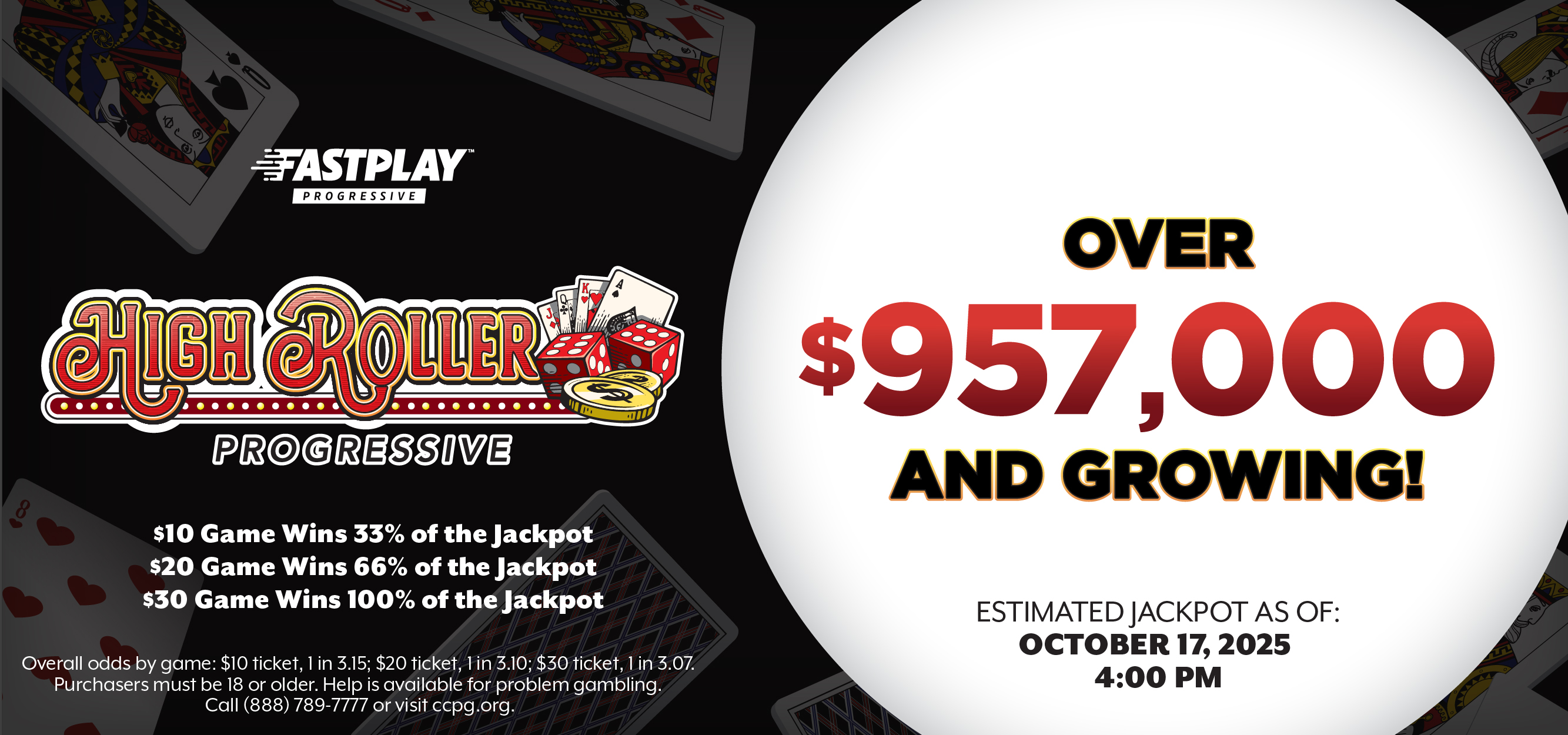 High Roller Jackpot is Growing