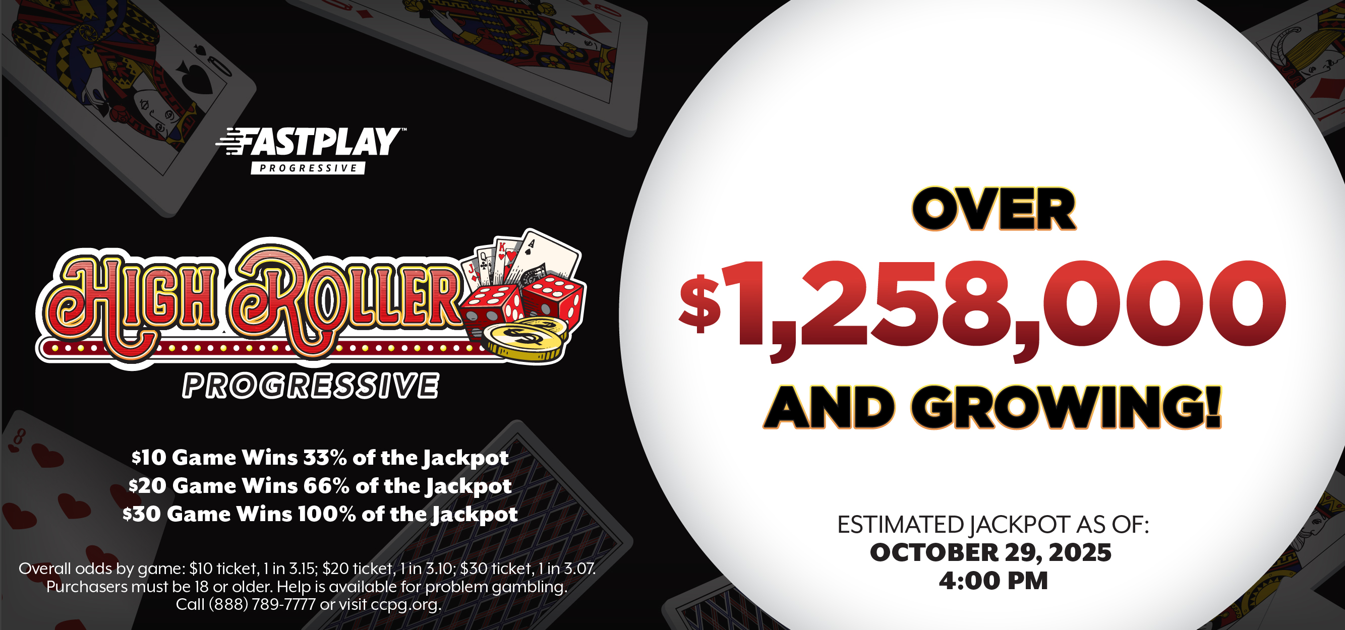 High Roller Jackpot is Growing
