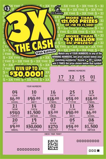 3X The Cash 12th Edition rollover image